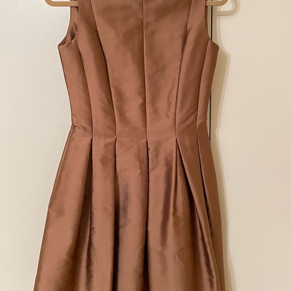 PAU W size 1 dress in great condition.Bronze color47%cotton,40%polyester,13%silk - Picture 3 of 4